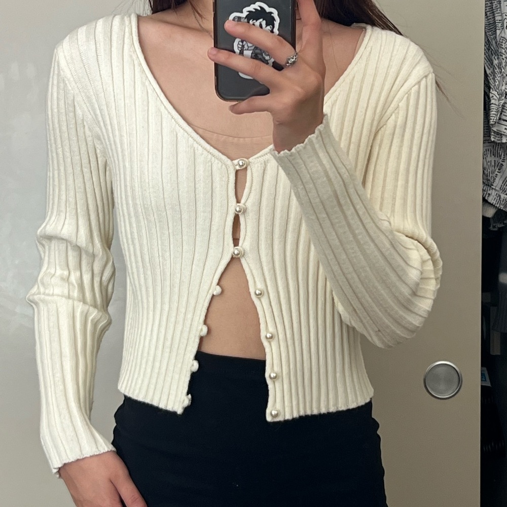 fashion pearl sweater top